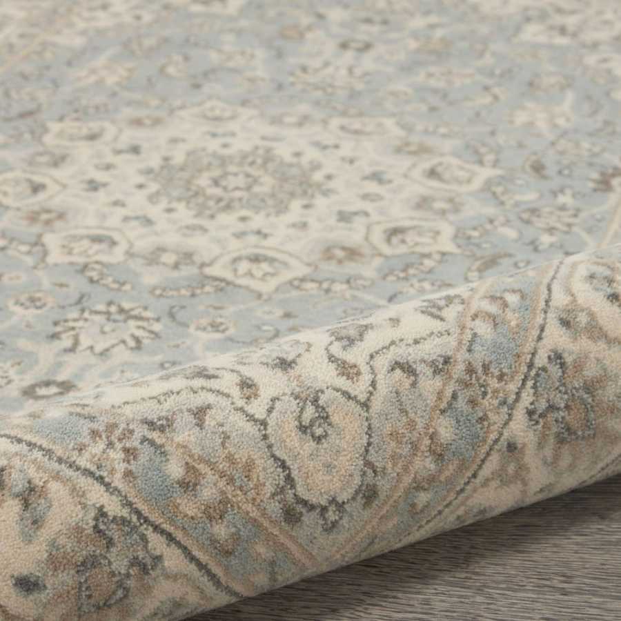 Nourison Living Treasures LI15 Rug - Aqua & Ivory