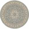 Nourison Living Treasures LI15 Round Rug - Aqua & Ivory