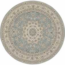 Nourison Living Treasures LI15 Round Rug - Aqua & Ivory