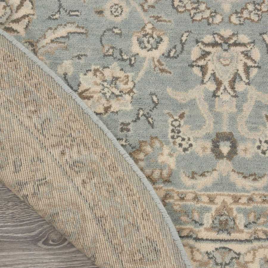 Nourison Living Treasures LI15 Round Rug - Aqua & Ivory