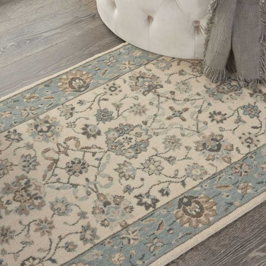 Nourison Living Treasures LI16 Rug - Ivory & Aqua