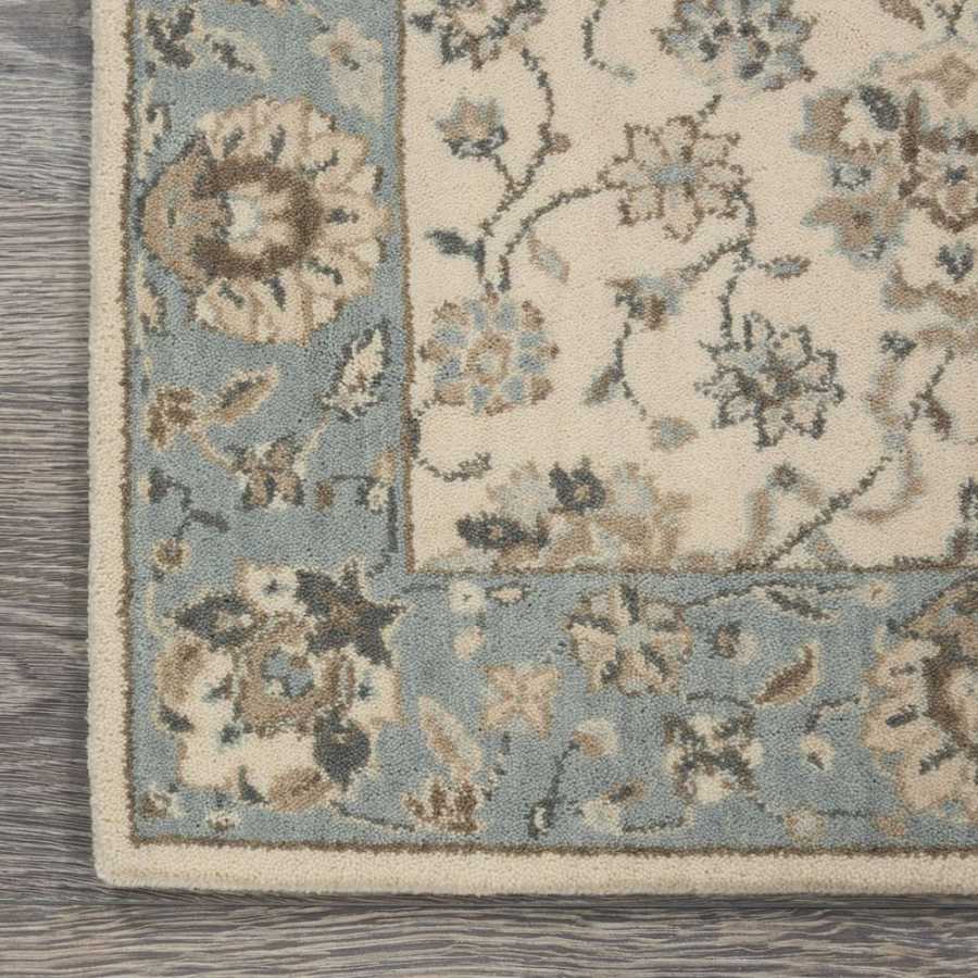 Nourison Living Treasures LI16 Rug - Ivory & Aqua