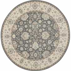 Nourison Living Treasures LI16 Round Rug - Ivory & Aqua