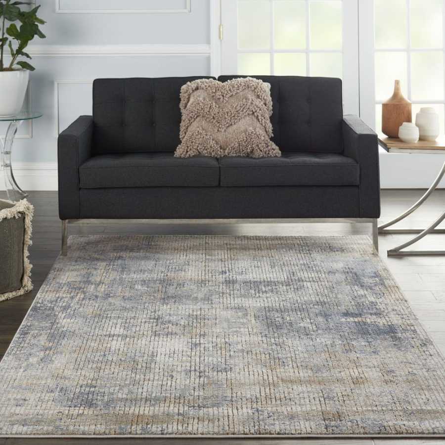 Nourison Quarry QUA02 Rug - Blue & Beige