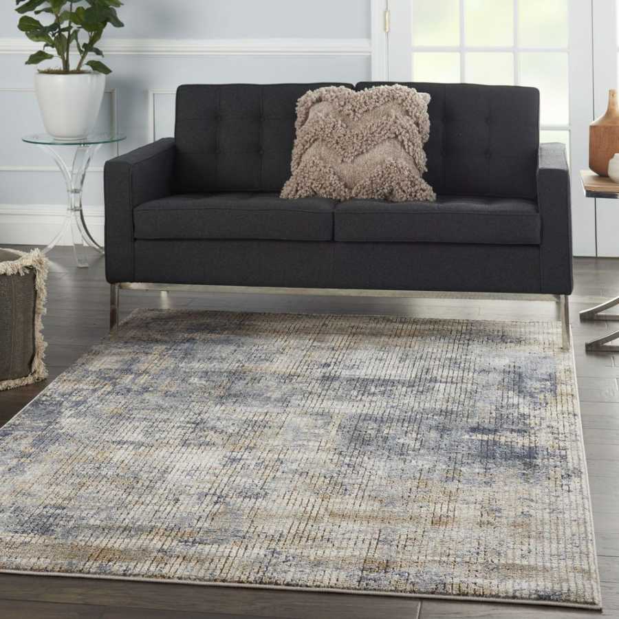 Nourison Quarry QUA02 Rug - Blue & Beige