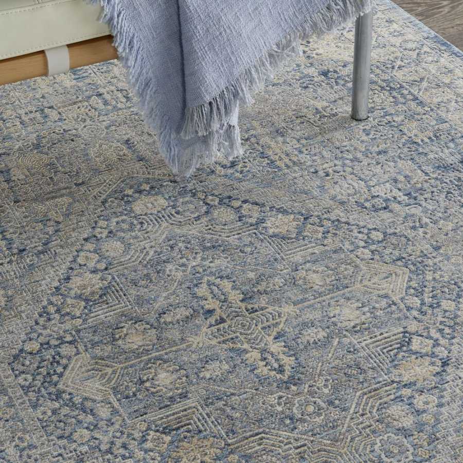 Nourison Lustrous Weave LUW02 Rug - Blue & Ivory