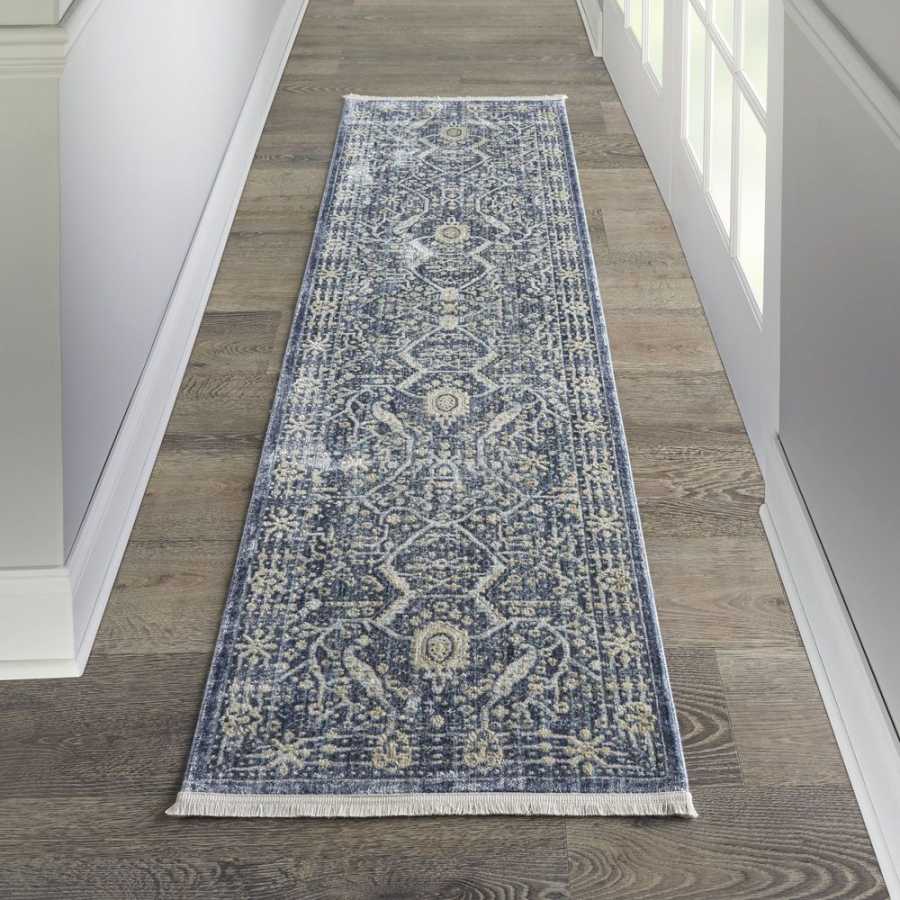 Nourison Lustrous Weave LUW03 Runner Rug - Blue