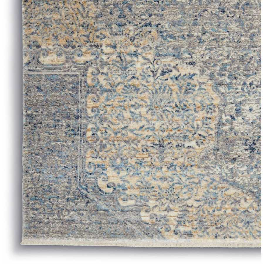 Nourison Lustrous Weave LUW04 Runner Rug - Blue & Grey