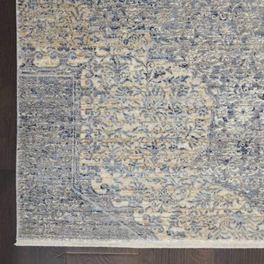 Nourison Lustrous Weave LUW04 Runner Rug - Blue & Grey