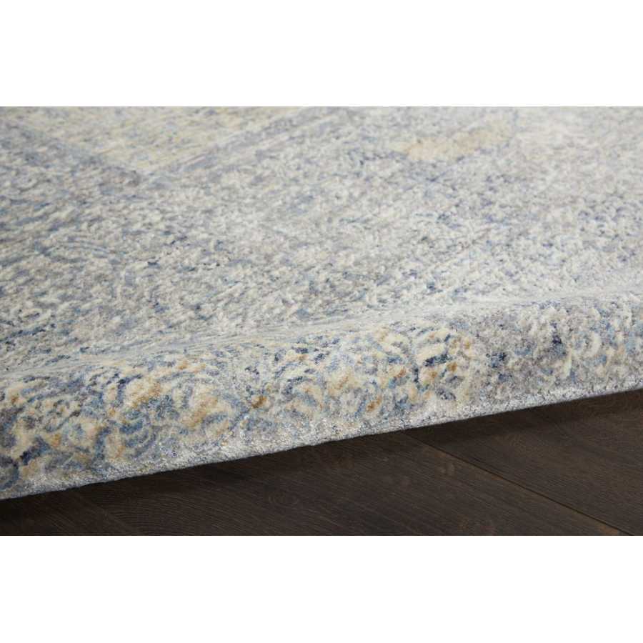 Nourison Lustrous Weave LUW04 Runner Rug - Blue & Grey