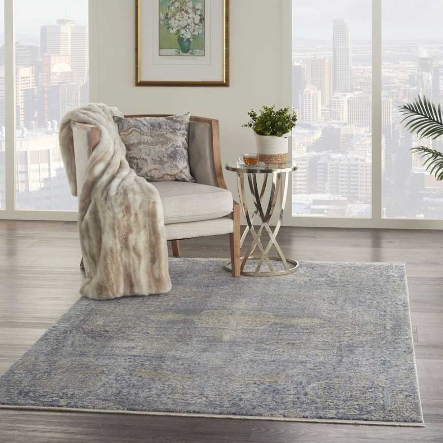 Nourison Lustrous Weave LUW04 Rug - Blue & Grey