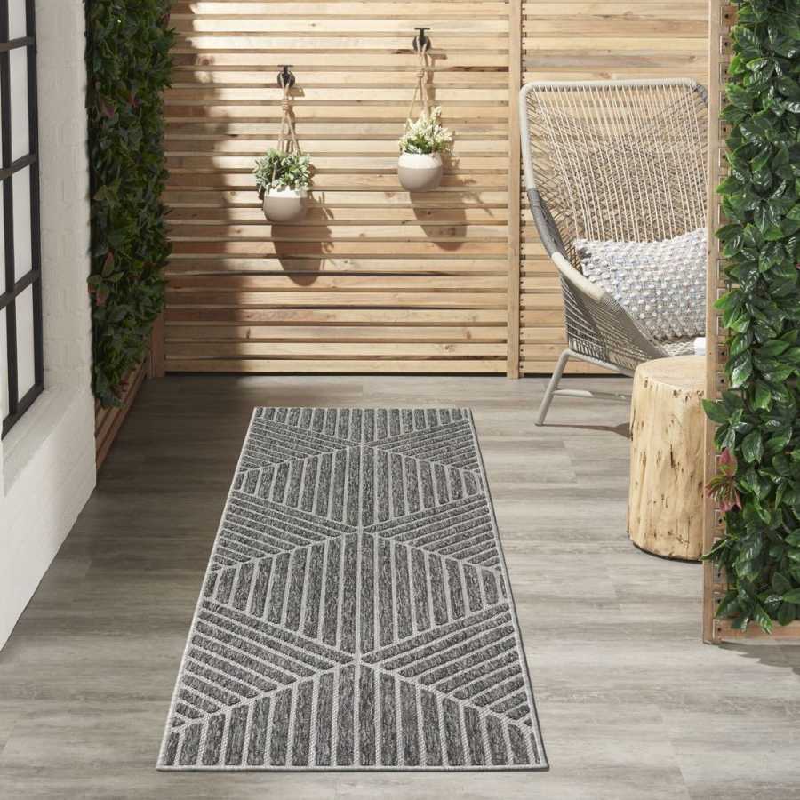 Nourison Cozumel CZM05 Runner Rug - Dark Grey