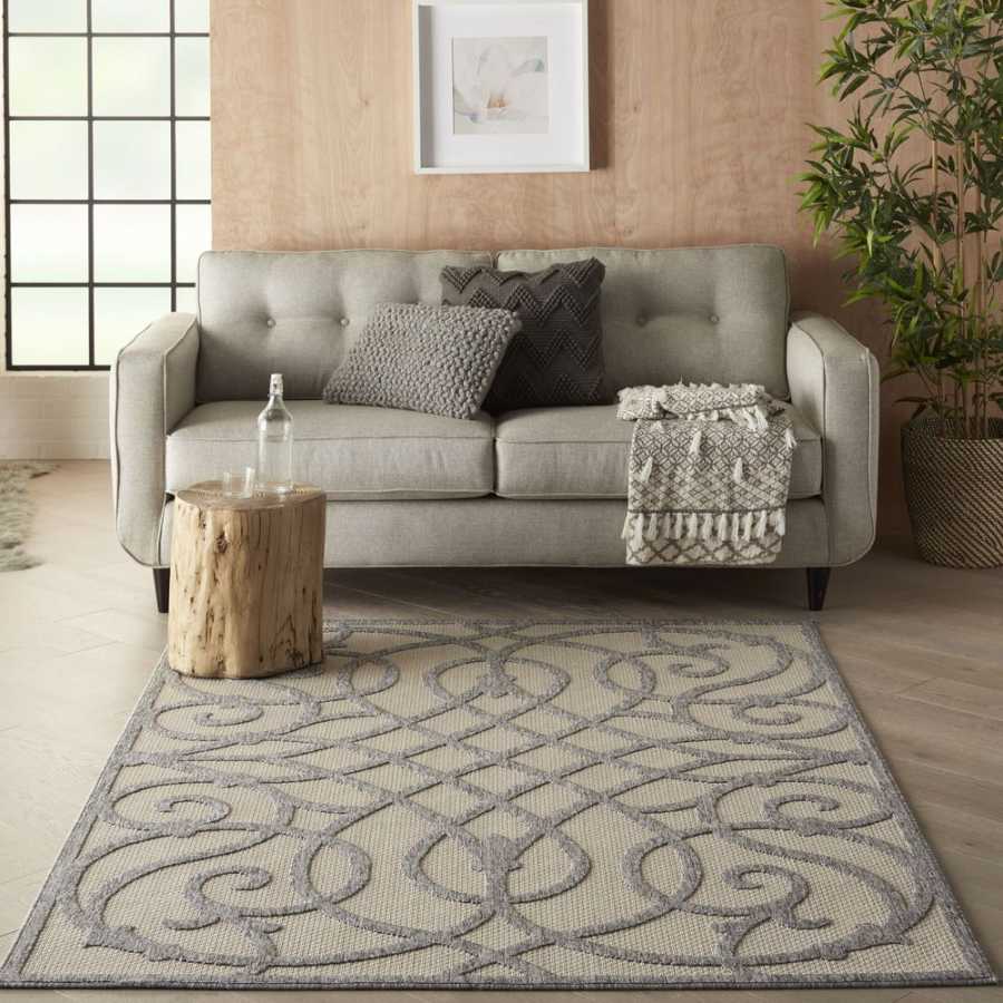 Nourison Cozumel CZM04 Rug - Cream & Grey