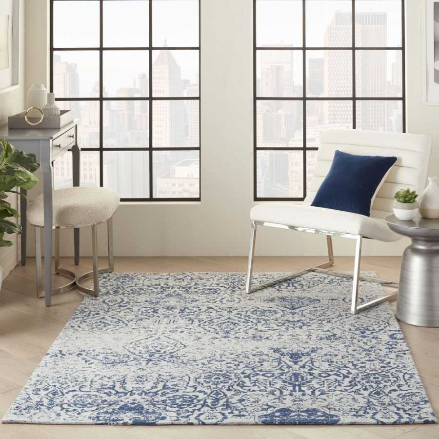 Nourison Damask DAS06 Rug - Blue