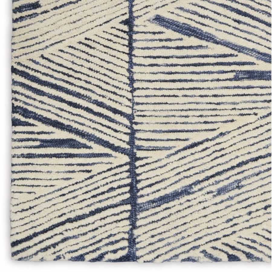 Nourison Colorado CLR01 Runner Rug - White & Blue