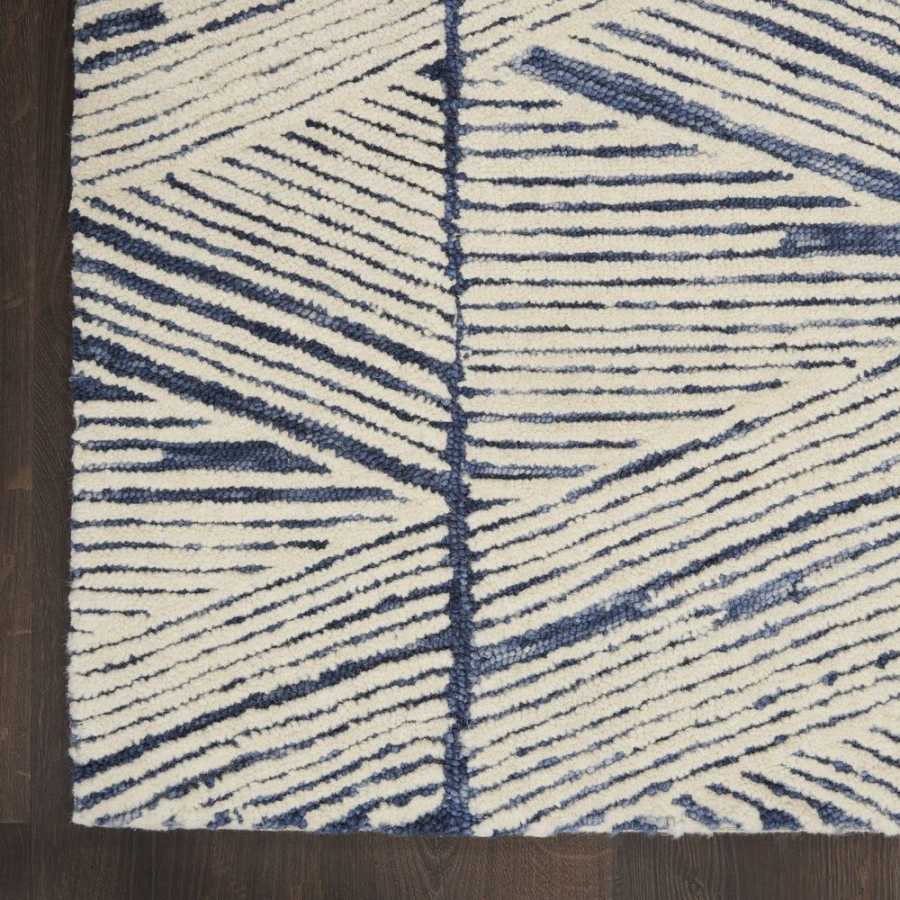 Nourison Colorado CLR01 Runner Rug - White & Blue