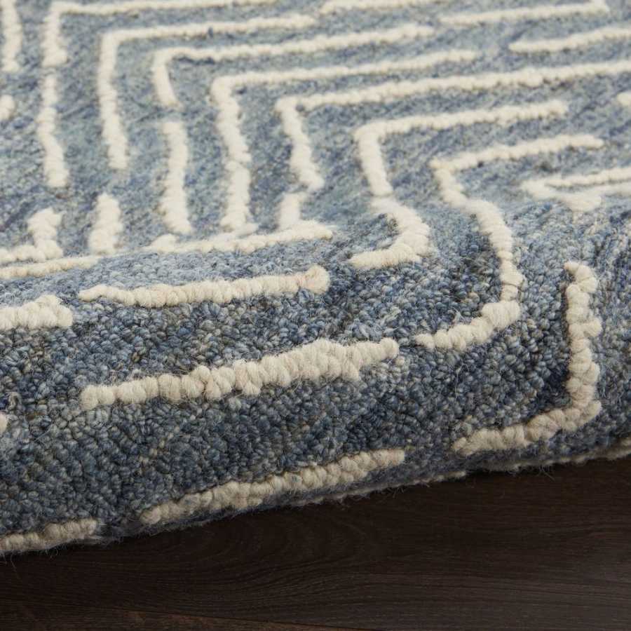 Nourison Colorado CLR02 Runner Rug - Indigo & Ivory