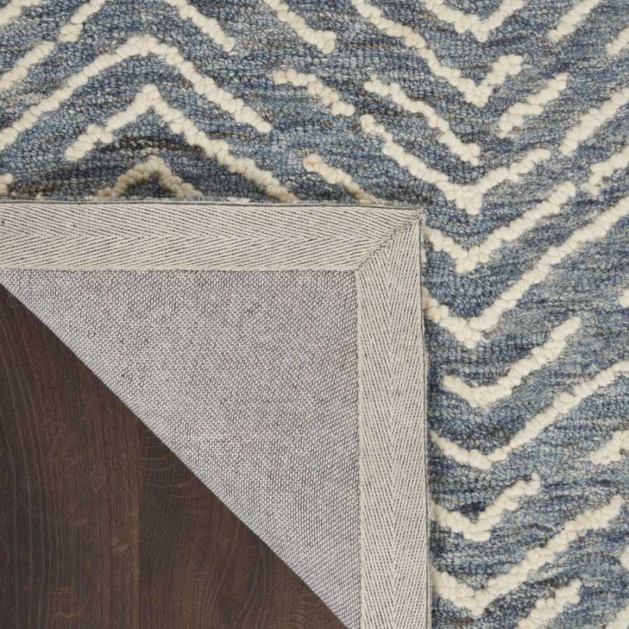 Nourison Colorado CLR02 Runner Rug - Indigo & Ivory