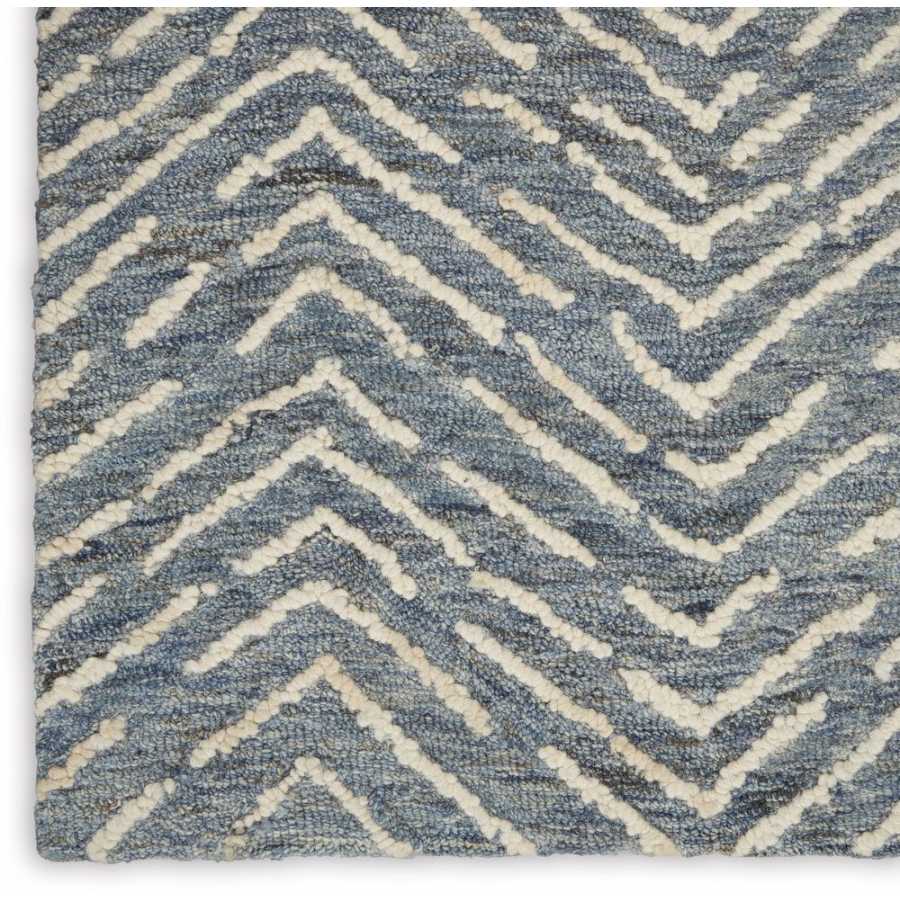 Nourison Colorado CLR02 Runner Rug - Indigo & Ivory