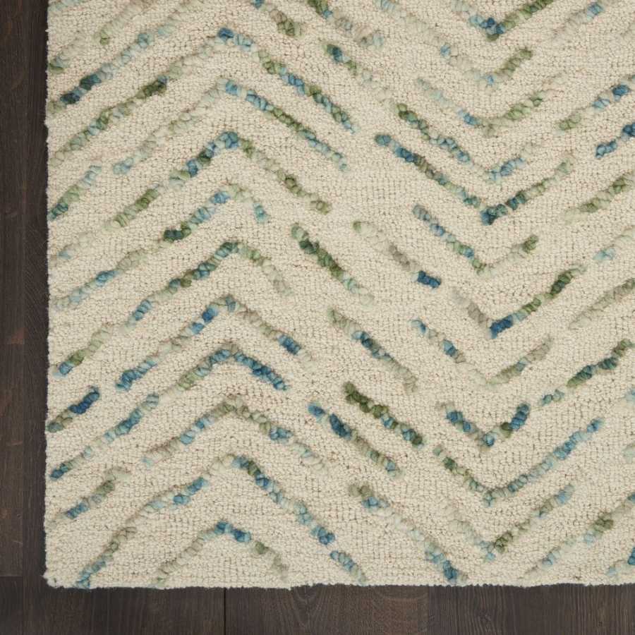 Nourison Colorado CLR02 Runner Rug - Ivory & Green