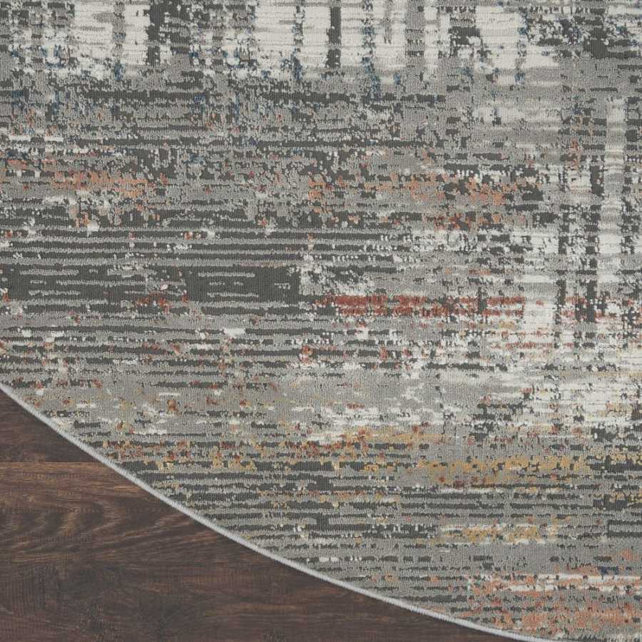 Nourison Rustic Textures RUS12 Round Rug - Grey & Multicolour