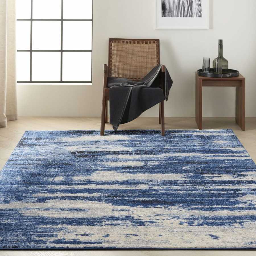 Calvin Klein CK001 River Flow RFV01 Rug - Blue & Grey