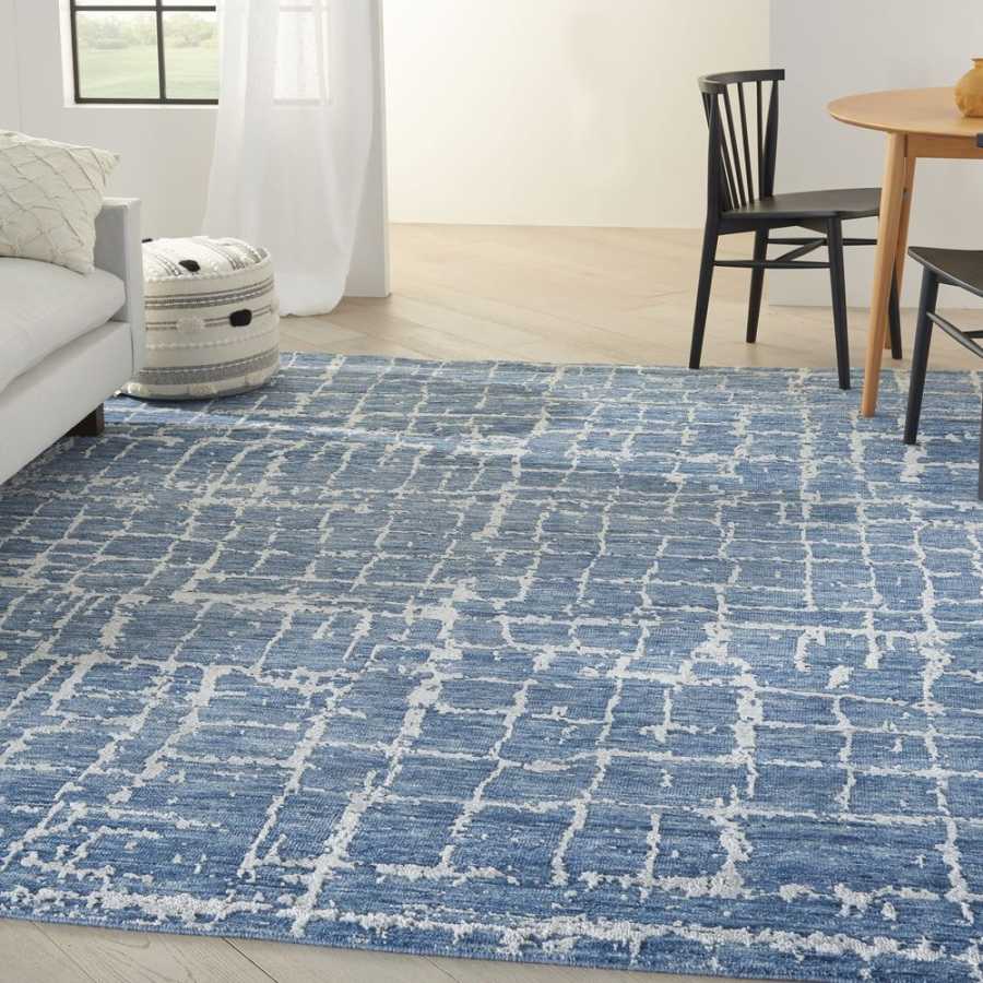 Nourison Luna LUN02 Rug - Blue & Silver