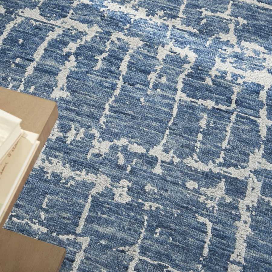 Nourison Luna LUN02 Rug - Blue & Silver