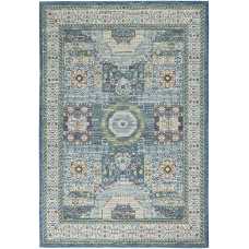 Nourison Ankara Global ANR17 Rug - Ivory & Light Blue