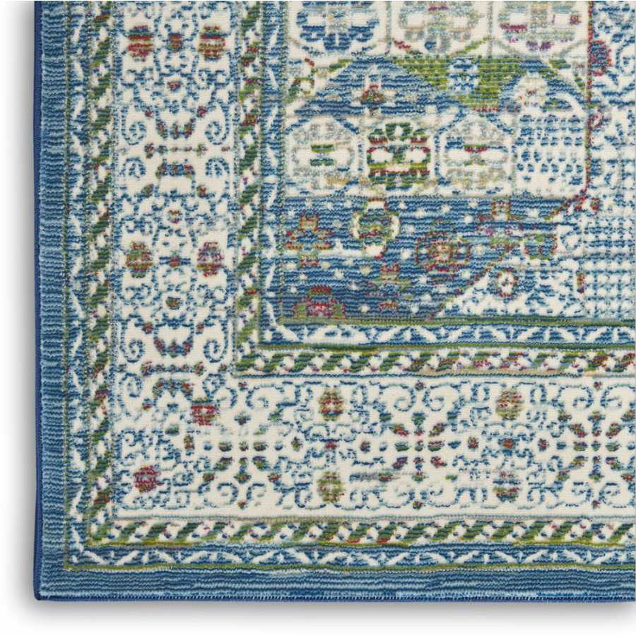 Nourison Ankara Global ANR17 Rug - Ivory & Light Blue