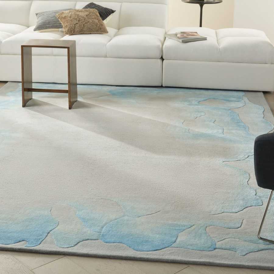 Nourison Prismatic PRS22 Rug - Sea Mist & Blue