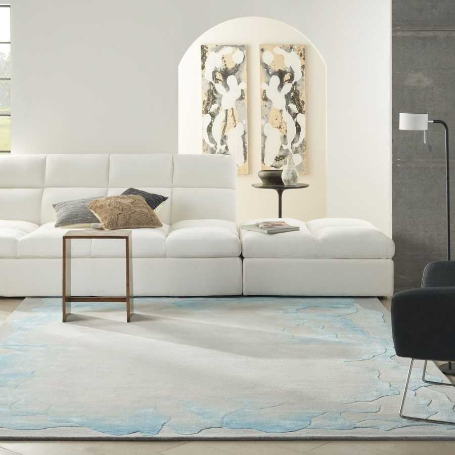 Nourison Prismatic PRS22 Rug - Sea Mist & Blue