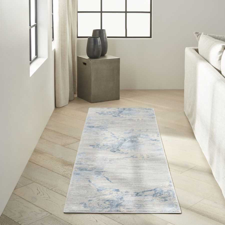 Calvin Klein CK005 Enchanting ECH01 Runner Rug - Grey & Sky