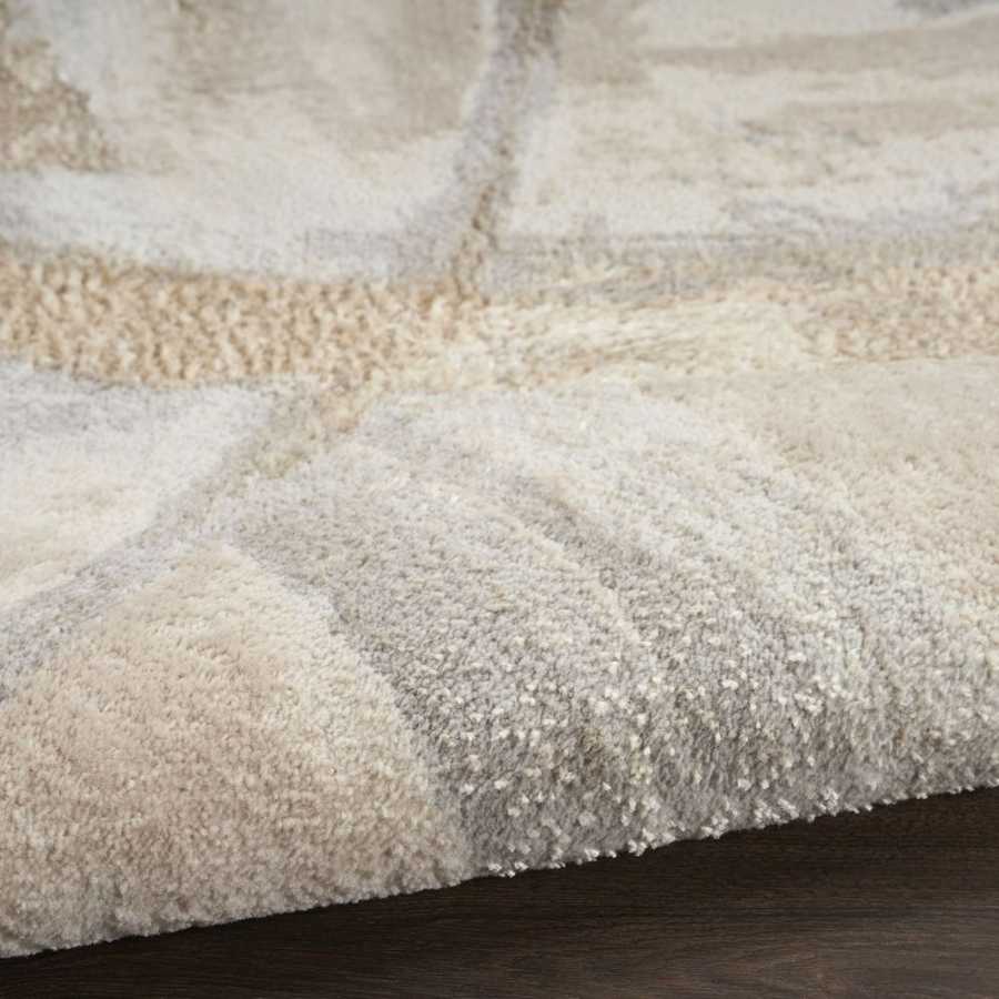 Nourison Brushstrokes BSK01 Runner Rug - Beige & Grey