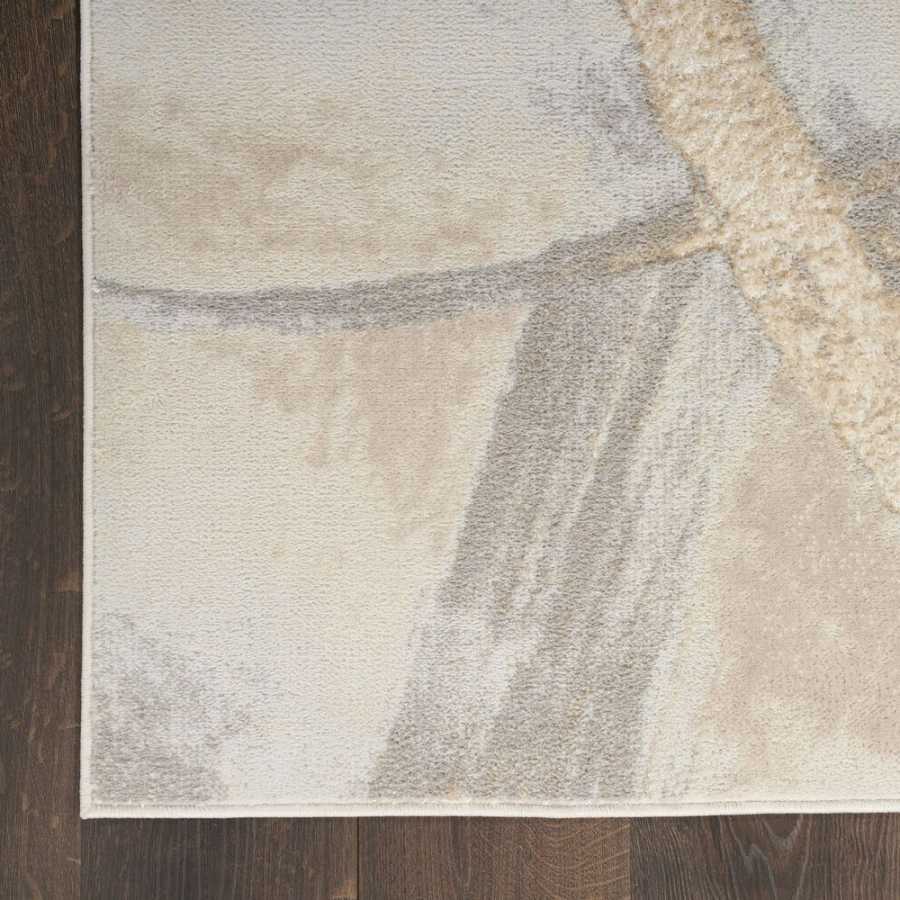 Nourison Brushstrokes BSK01 Runner Rug - Beige & Grey