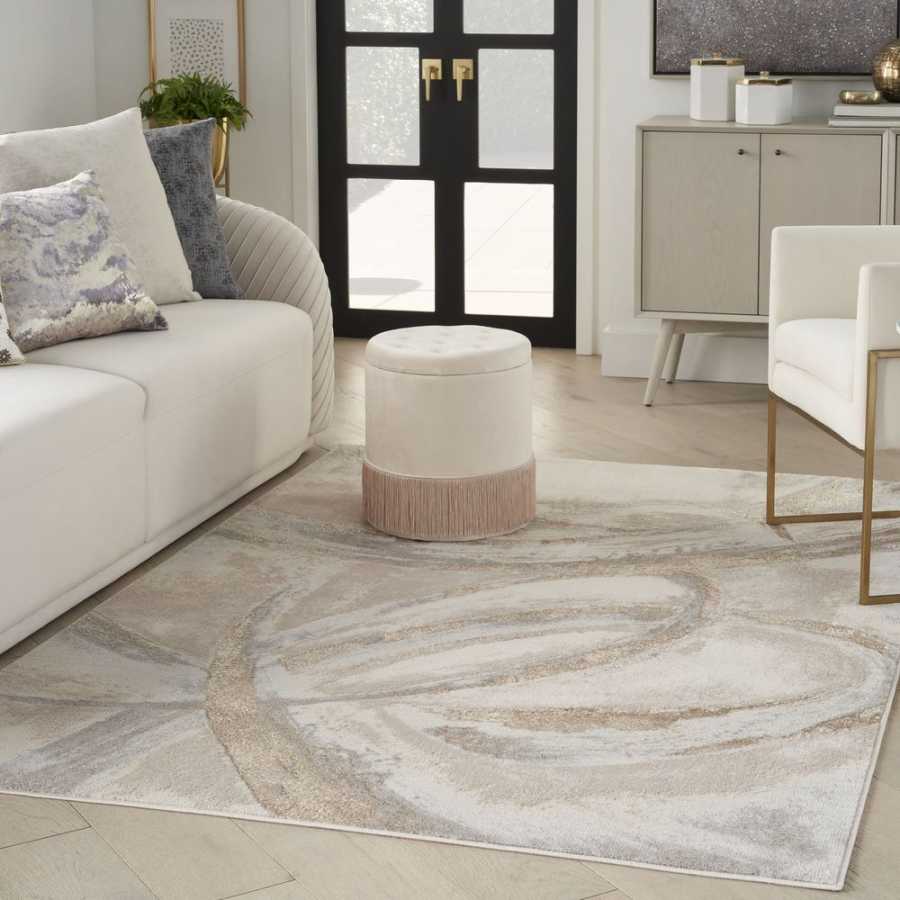 Nourison Brushstrokes BSK01 Rug - Beige & Grey