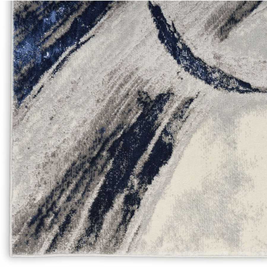 Nourison Brushstrokes BSK02 Runner Rug - Grey & Navy