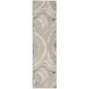 Nourison Brushstrokes BSK03 Runner Rug - Cream & Grey