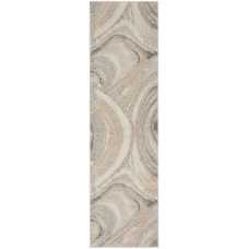 Nourison Brushstrokes BSK03 Runner Rug - Cream & Grey