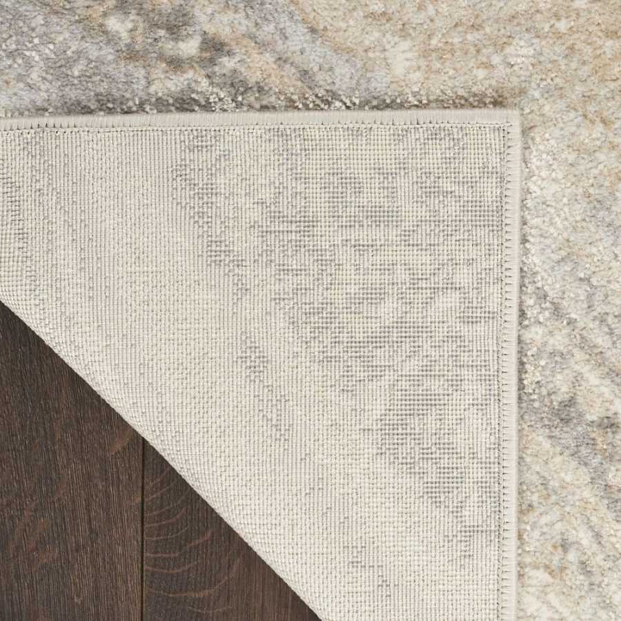 Nourison Brushstrokes BSK03 Runner Rug - Cream & Grey