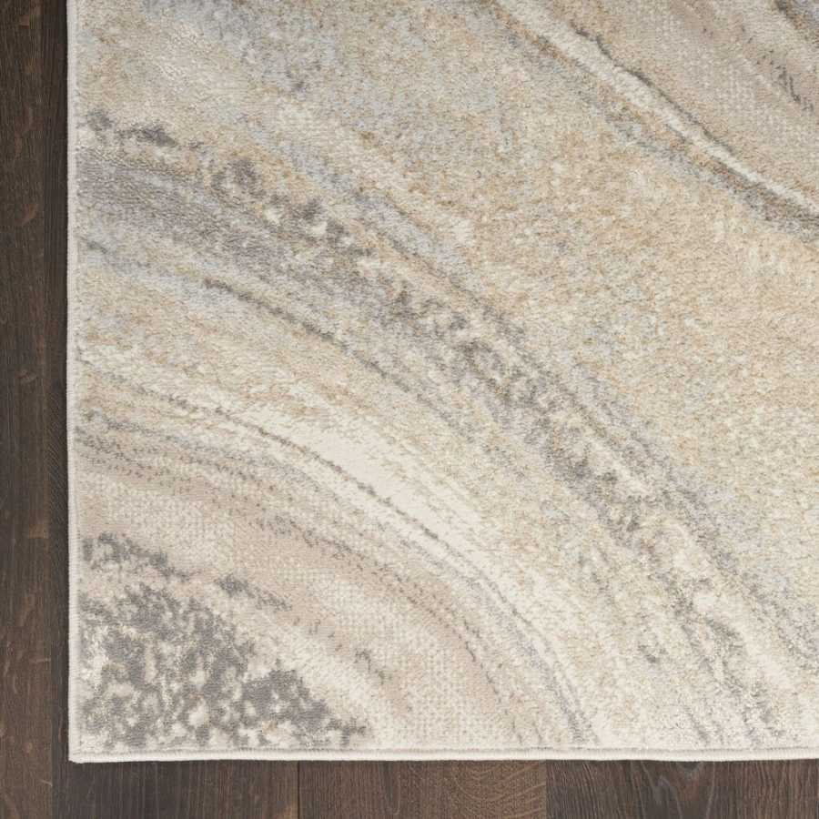 Nourison Brushstrokes BSK03 Runner Rug - Cream & Grey