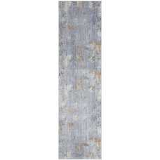 Nourison Abstract Hues ABH01 Runner Rug - Grey & Blue