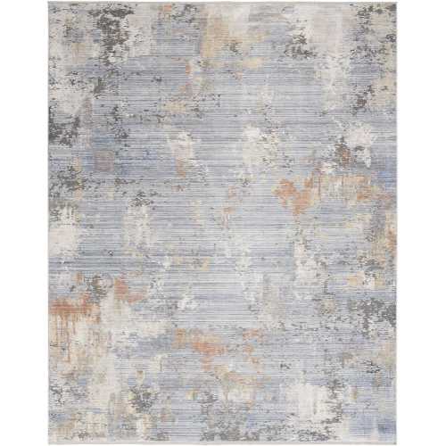 Nourison Abstract Hues ABH01 Rug - Grey & Blue