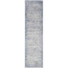 Nourison Abstract Hues ABH02 Runner Rug - Blue & Grey