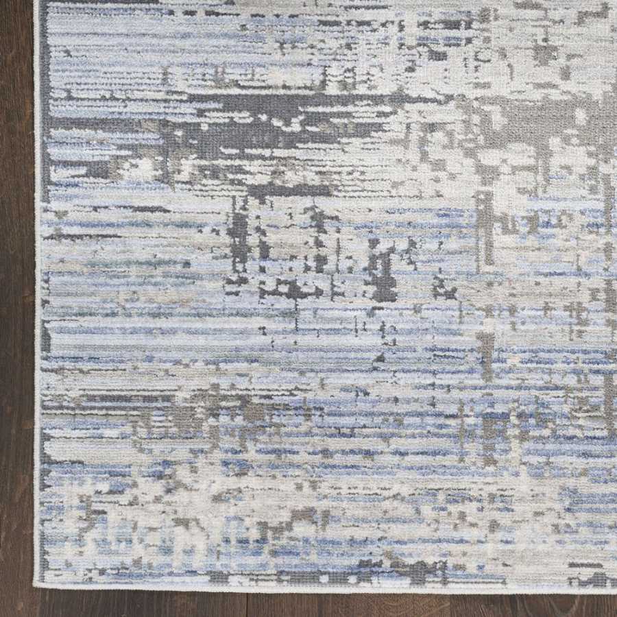 Nourison Abstract Hues ABH02 Runner Rug - Blue & Grey