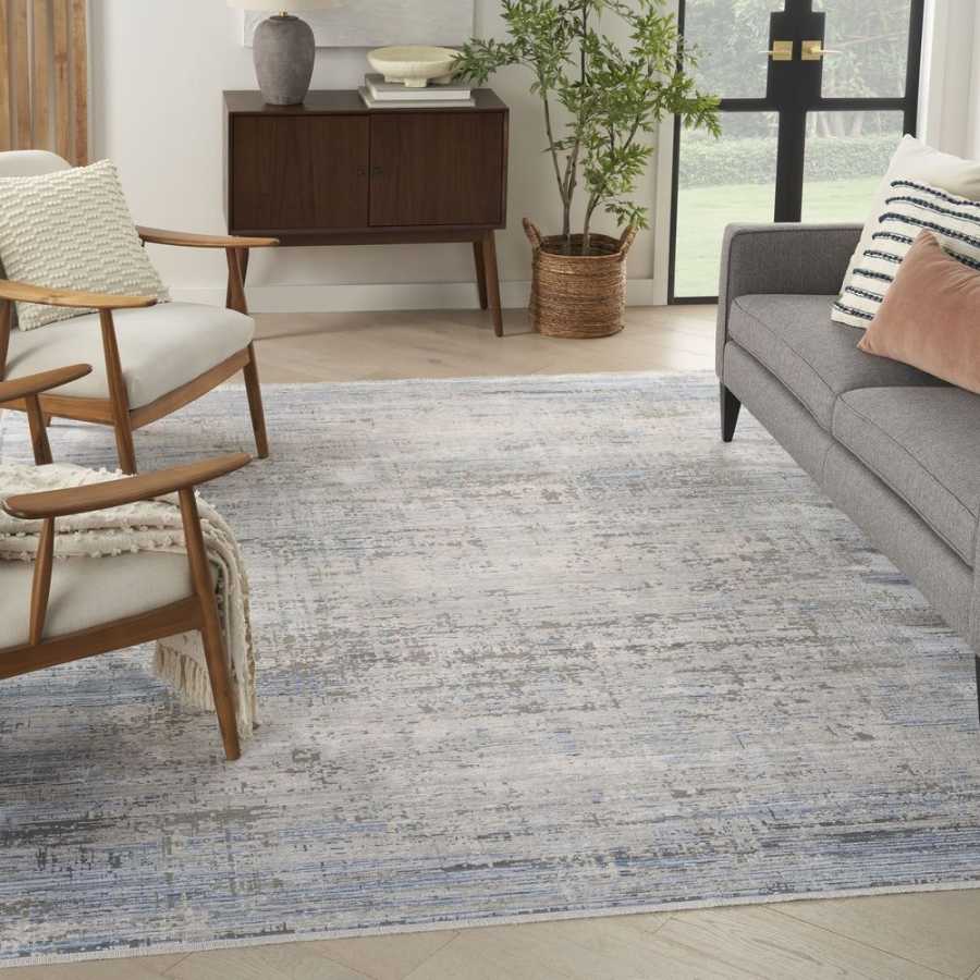 Nourison Abstract Hues ABH02 Rug - Blue & Grey