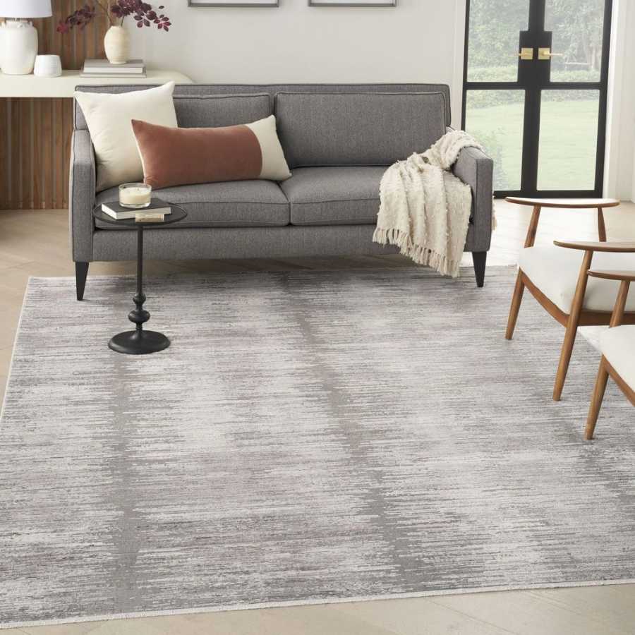 Nourison Abstract Hues ABH03 Rug - Grey & White