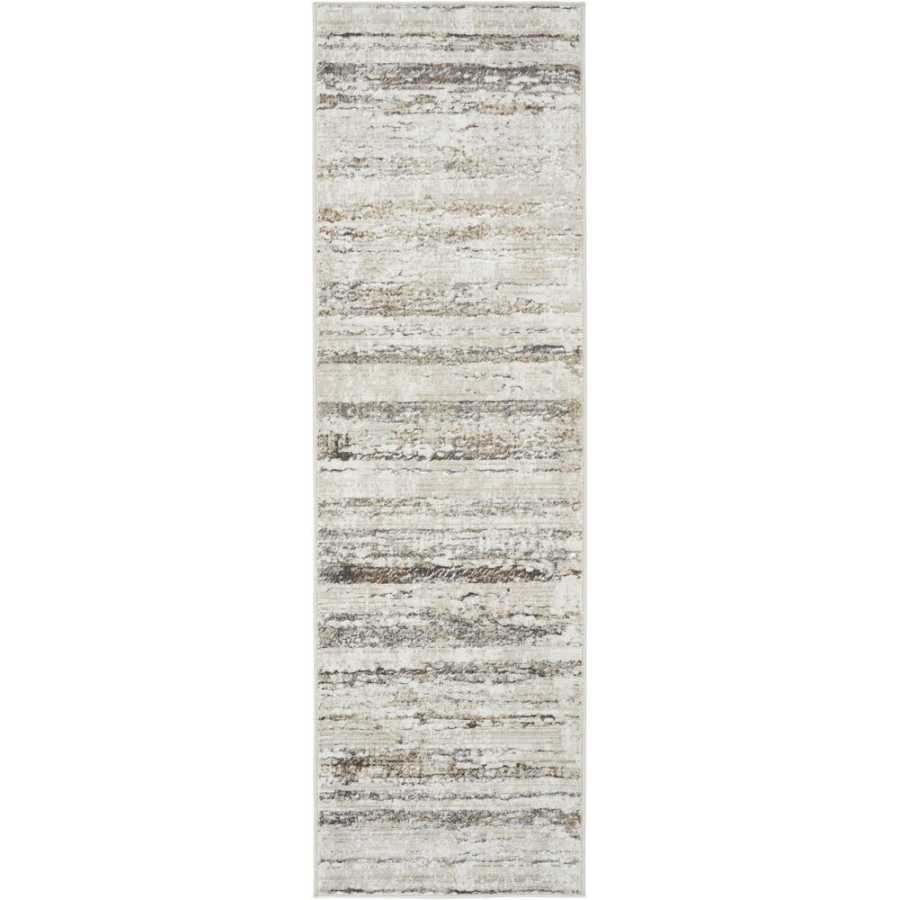 Nourison Glitz GLZ10 Runner Rug - Cream & Grey