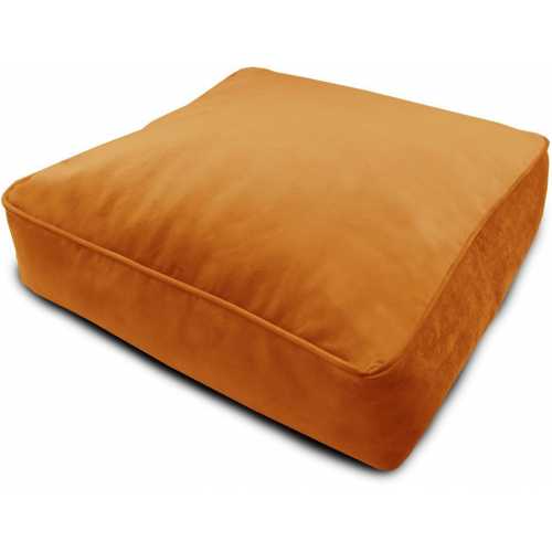 rucomfy Velvet Square Floor Cushion - Burnt Orange