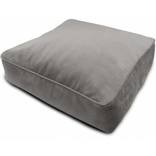 rucomfy Velvet Square Floor Cushion - Pebble